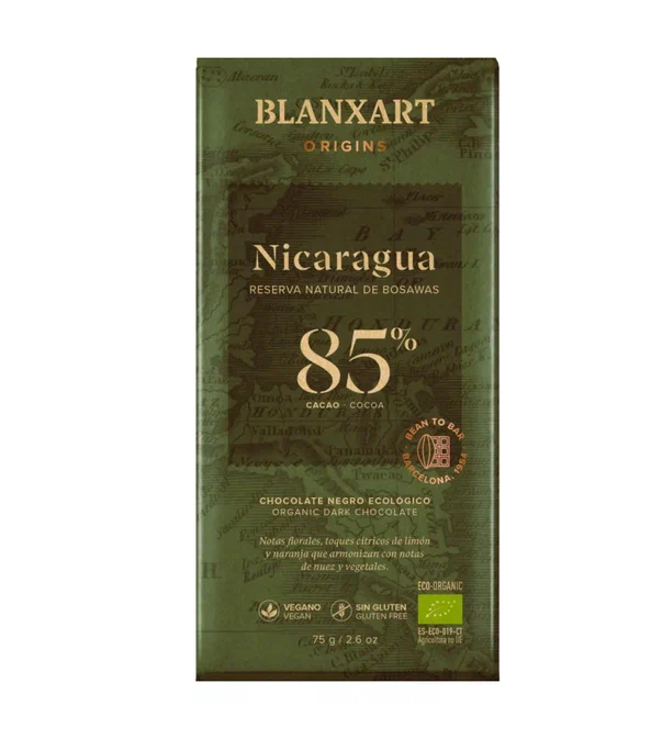 Органический плантационный шоколад Никарагуа 85% 75 г