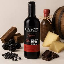 Напиток безалкогольный Красный Мерло без алкоголя Премиум Lussory Premium Red Merlot