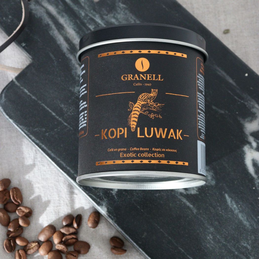 Кофе в зернах Копи Лювак Дикий сбор 100% Арабика GRANELL, 100г / Испания