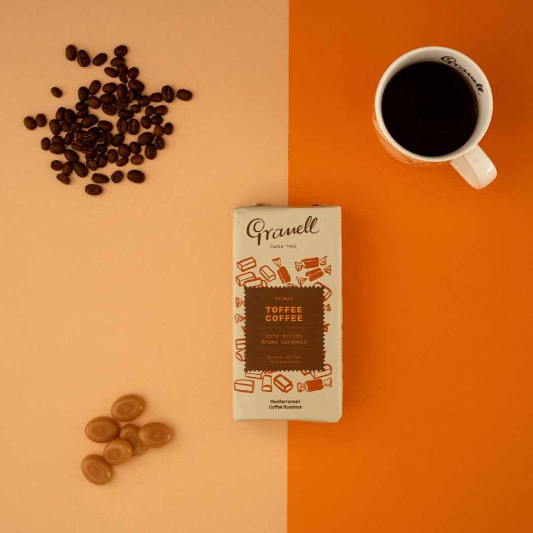 Молотый кофе с ароматом  КАРАМЕЛИ «TOFFEE COFFEE» GRANELL, 250г / Испания