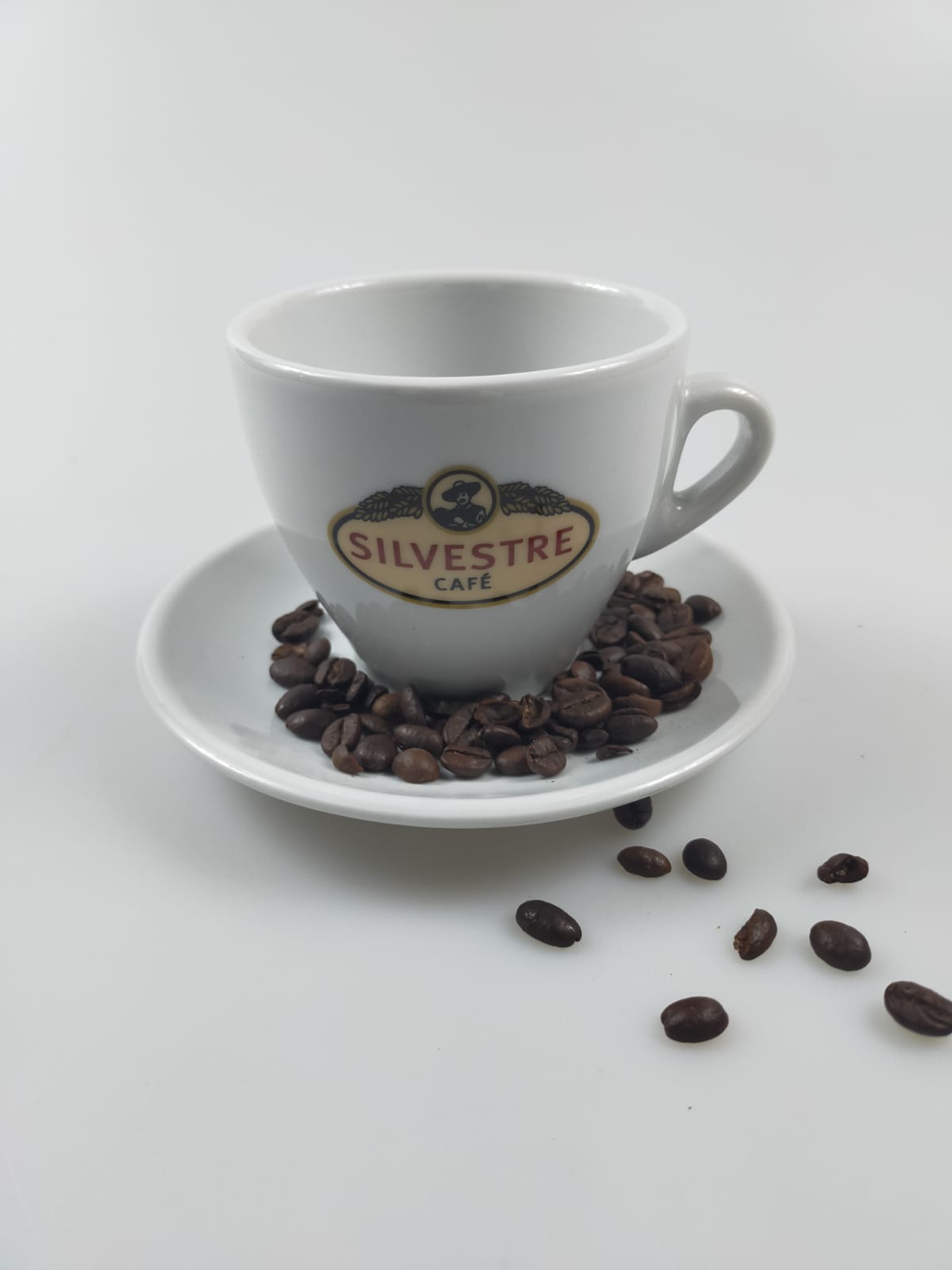 Чашка для кофе с блюдечком с логотипом Café Silvestre