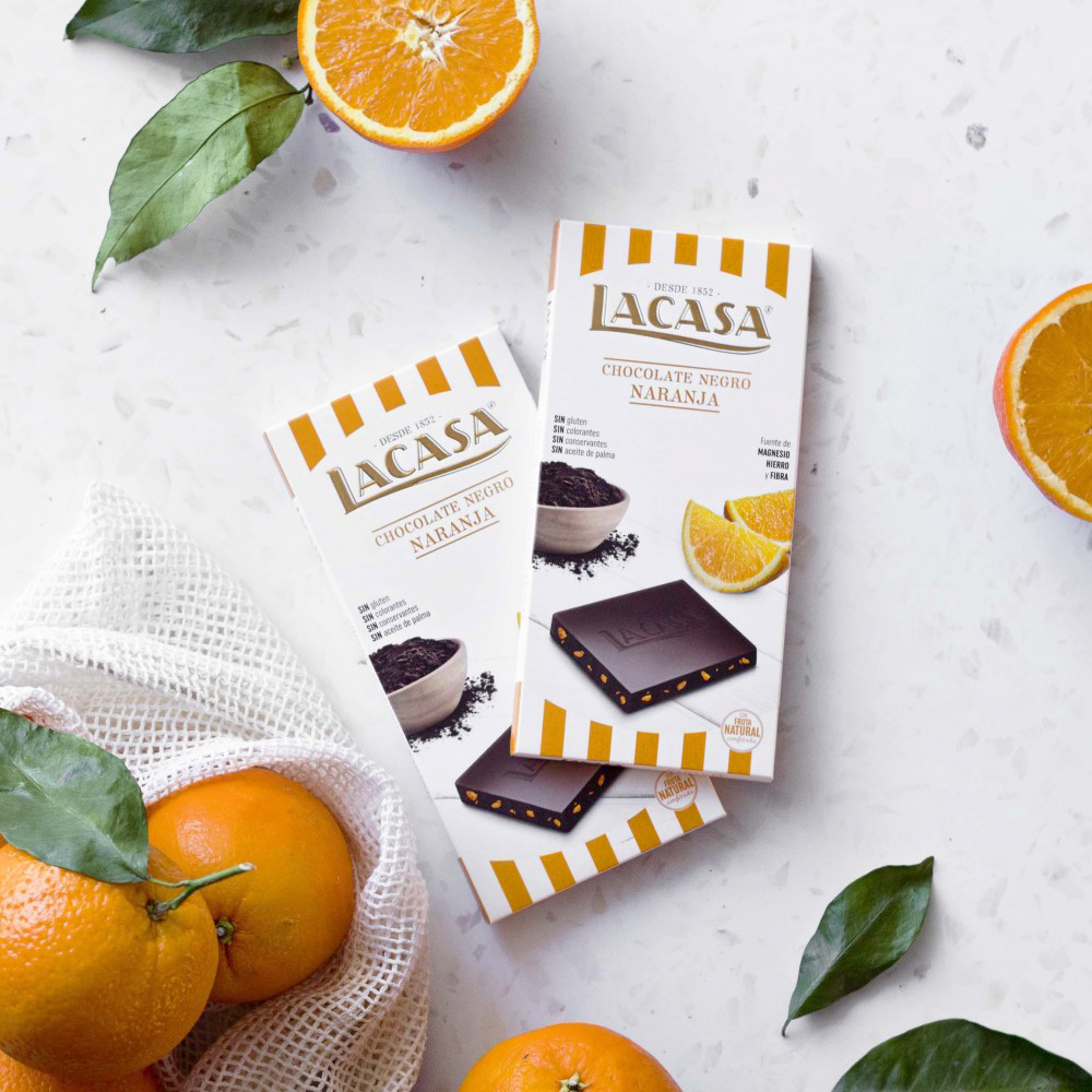 Темный шоколад с засахаренной апельсиновой цедрой 100г