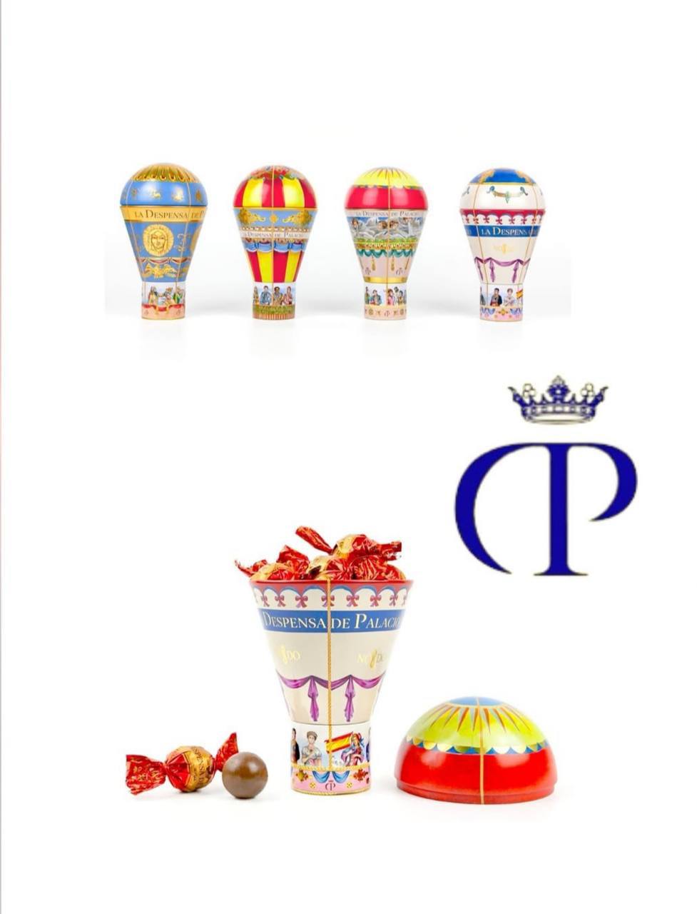 Воздушный шар с шоколадными трюфелями (метал. коробка)