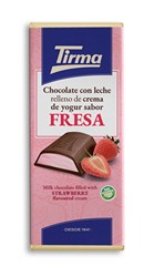 Шоколад молочный с клубнично-йогуртовой начинкой Tirma