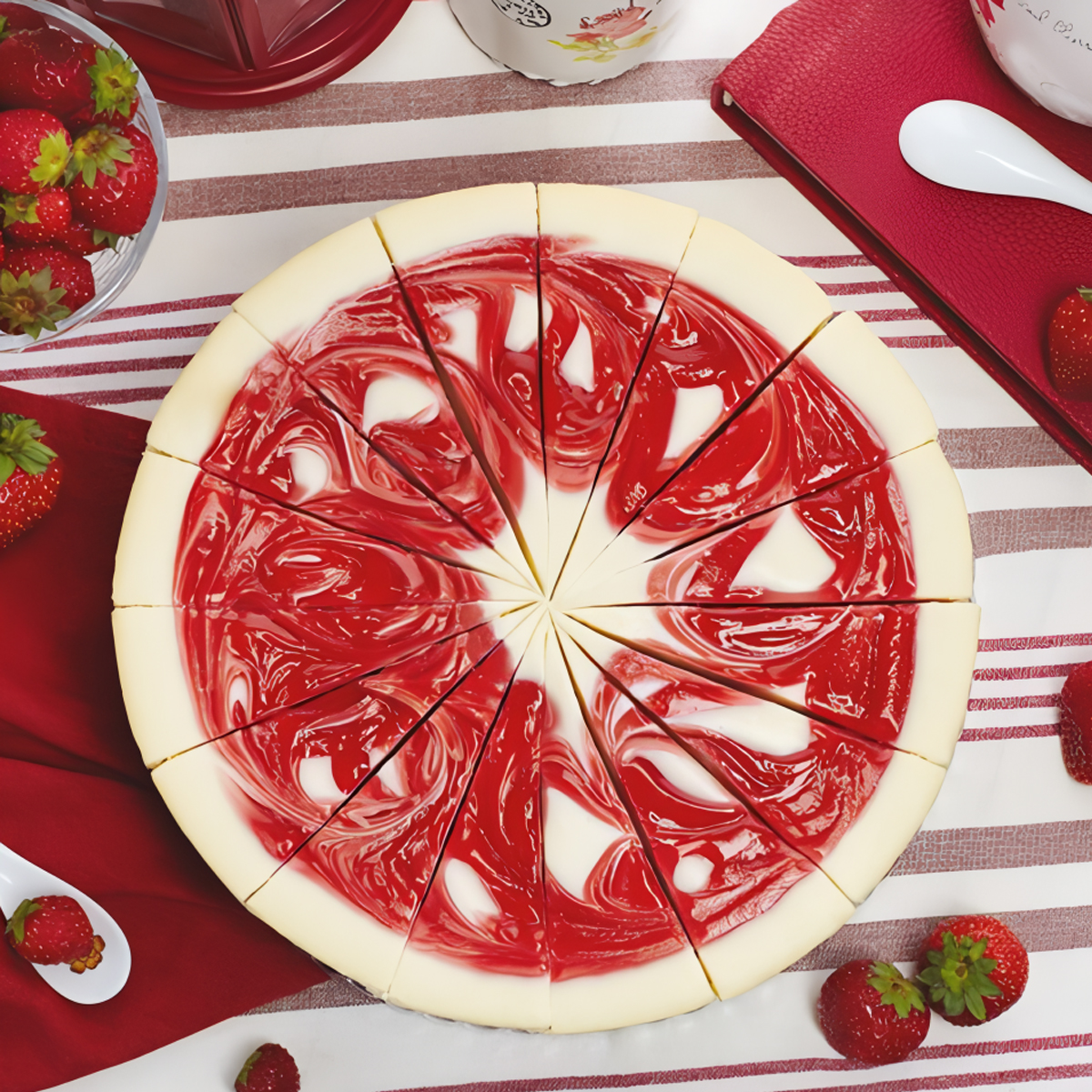 Чизкейк New - York с клубникой суфле творожное