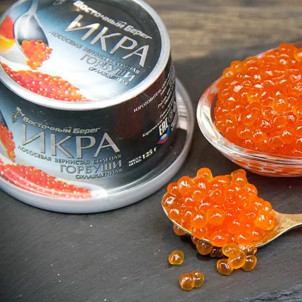 Икра лососевая соленая горбуши