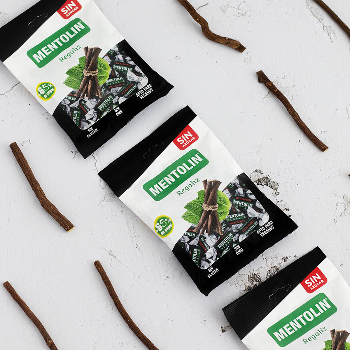 Леденцы без сахара со вкусом солодки с подсластителями 100 гр