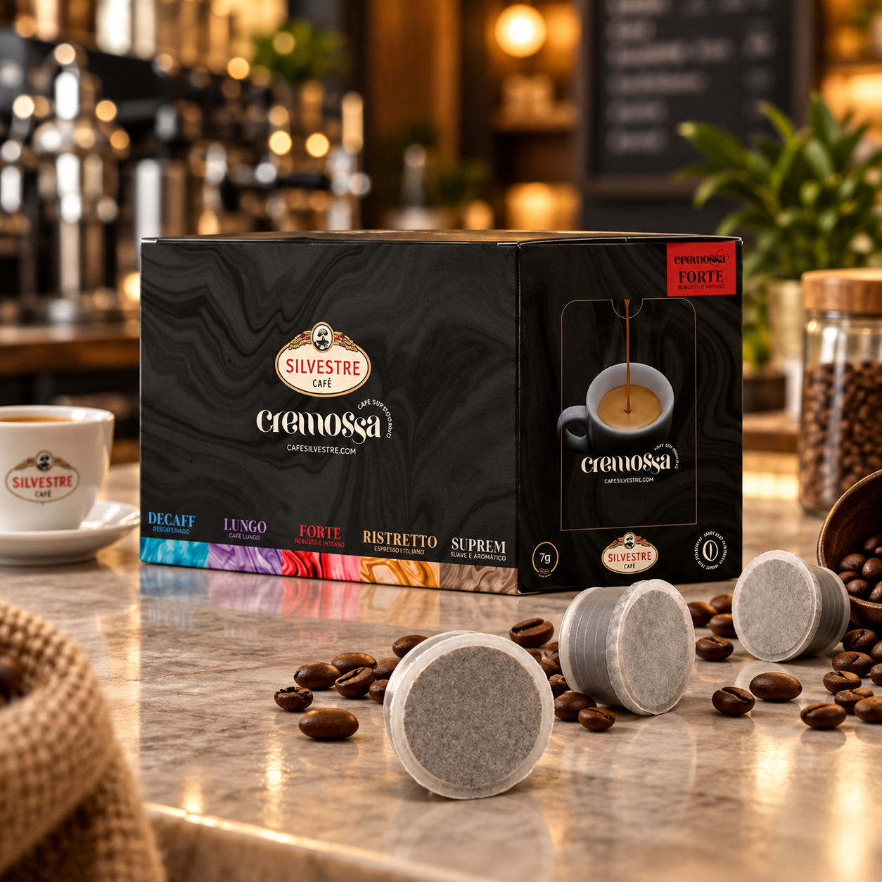 Капсулы CREMOSSA ESPRESSO FORTE для кофемашин Silvestre