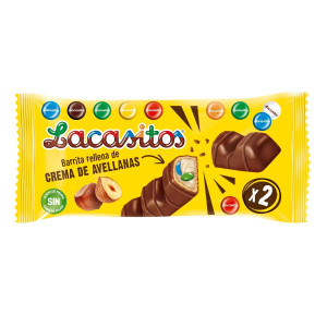 Злаковый батончик с начинкой из орехового масла с драже из молочного шоколада в сахарной глазури 2*23 гр