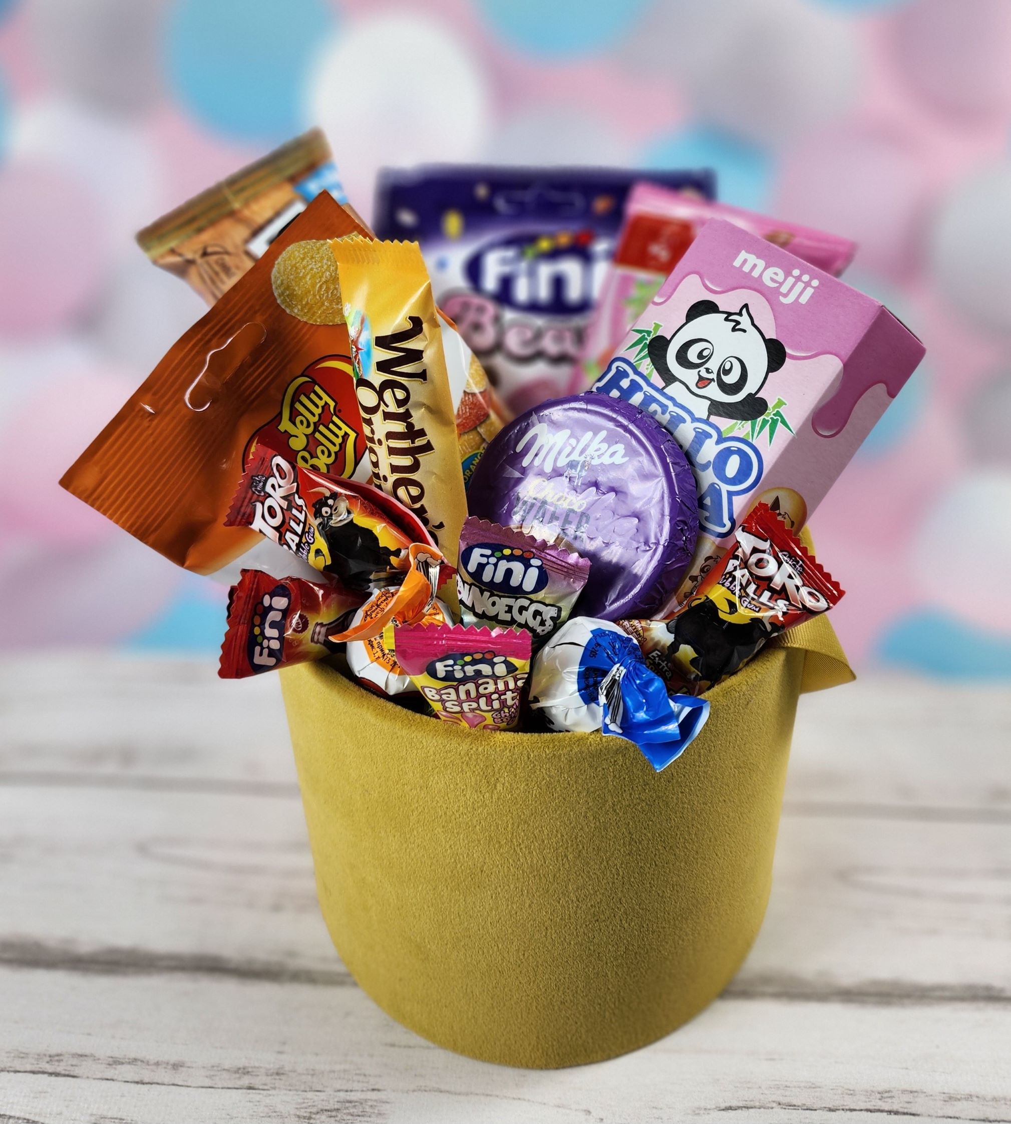 Детский набор сладостей в кашпо