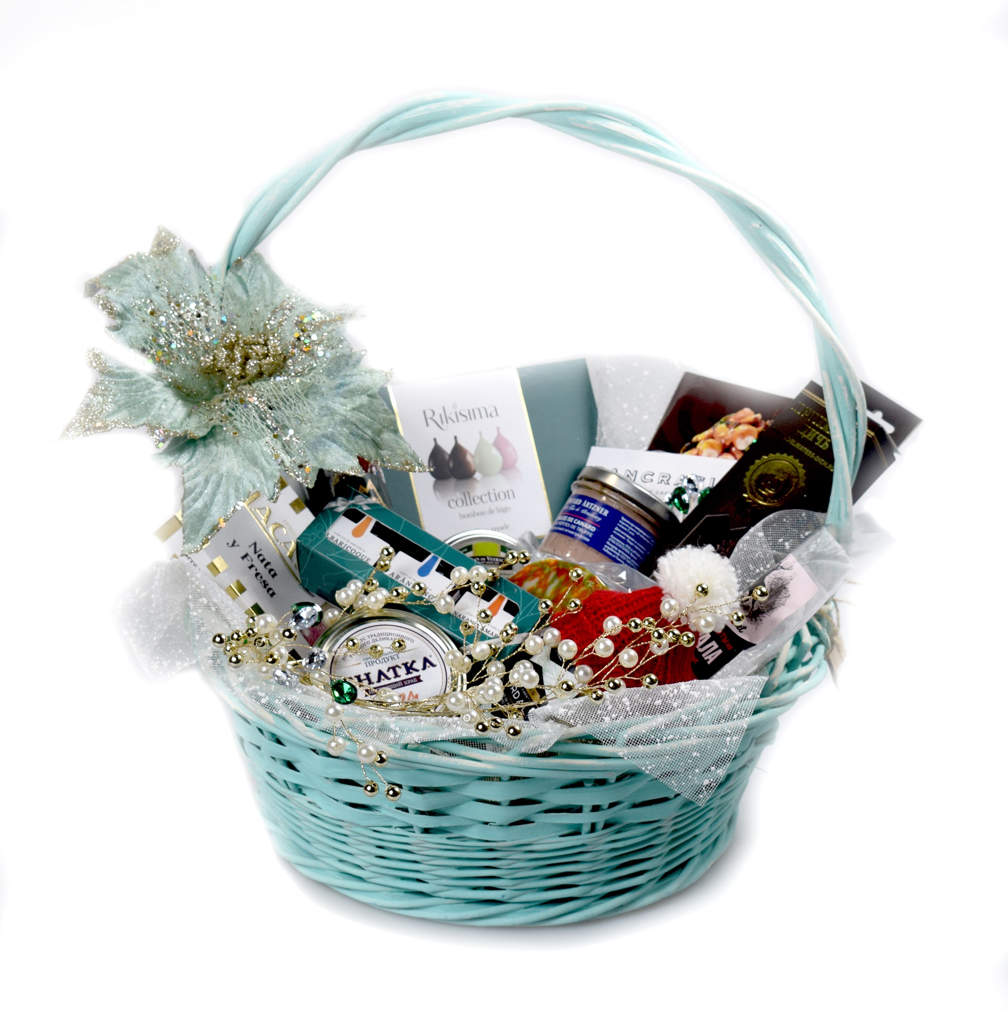 Подарочная корзина деликатесов с крабом "Каприз"