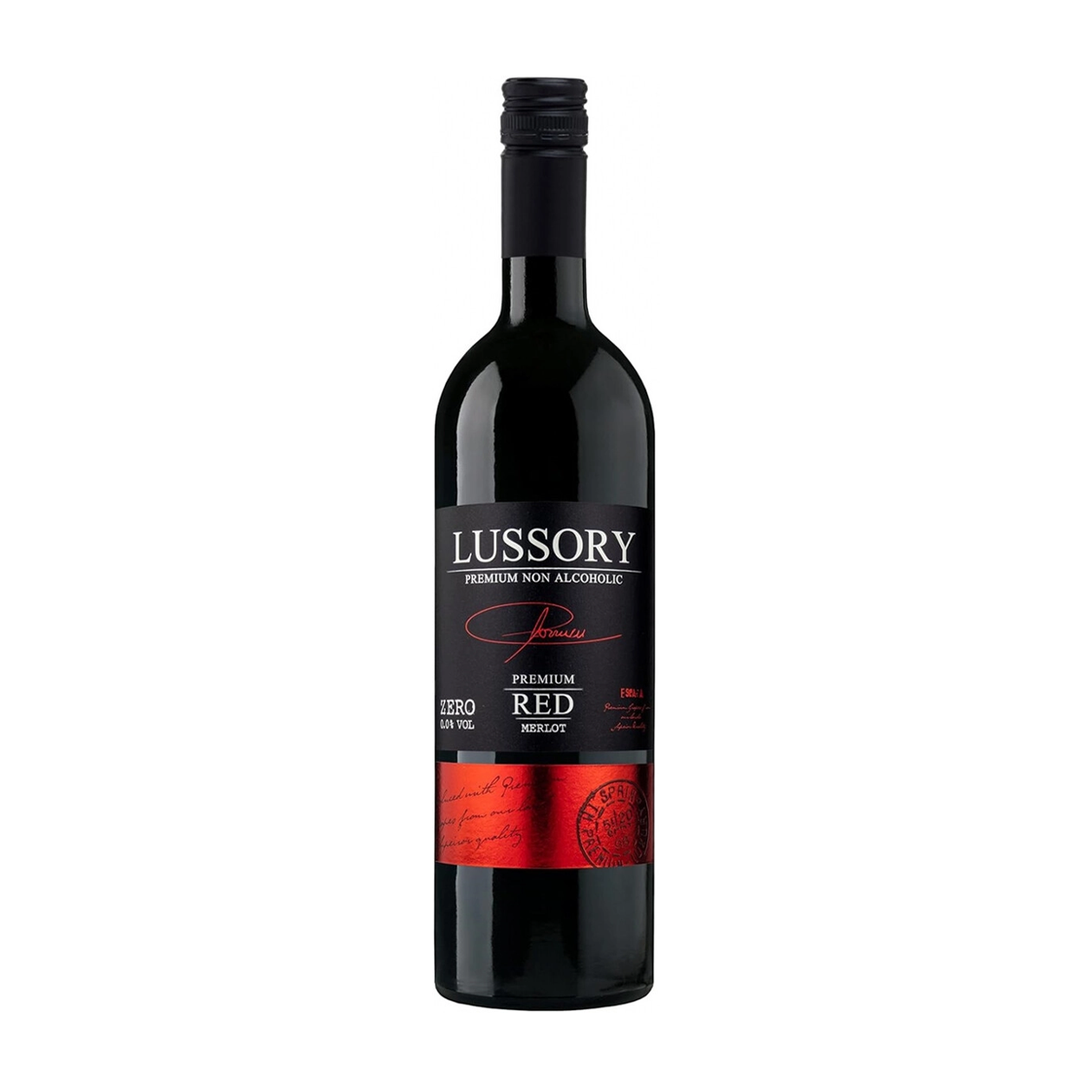 Напиток безалкогольный Красный Мерло без алкоголя Премиум Lussory Premium Red Merlot