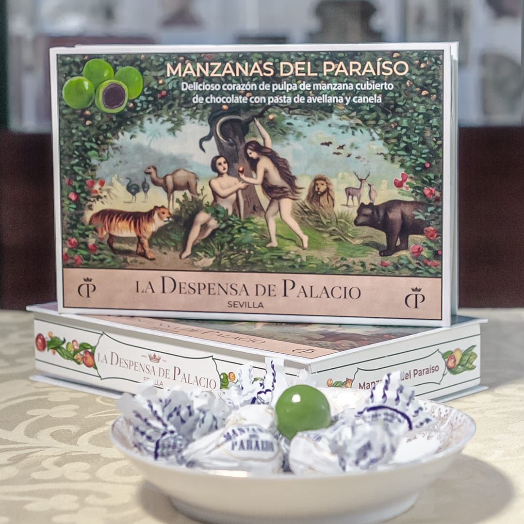 Драже яблочное с фундуком в шоколаде "Райские яблочки" весовые