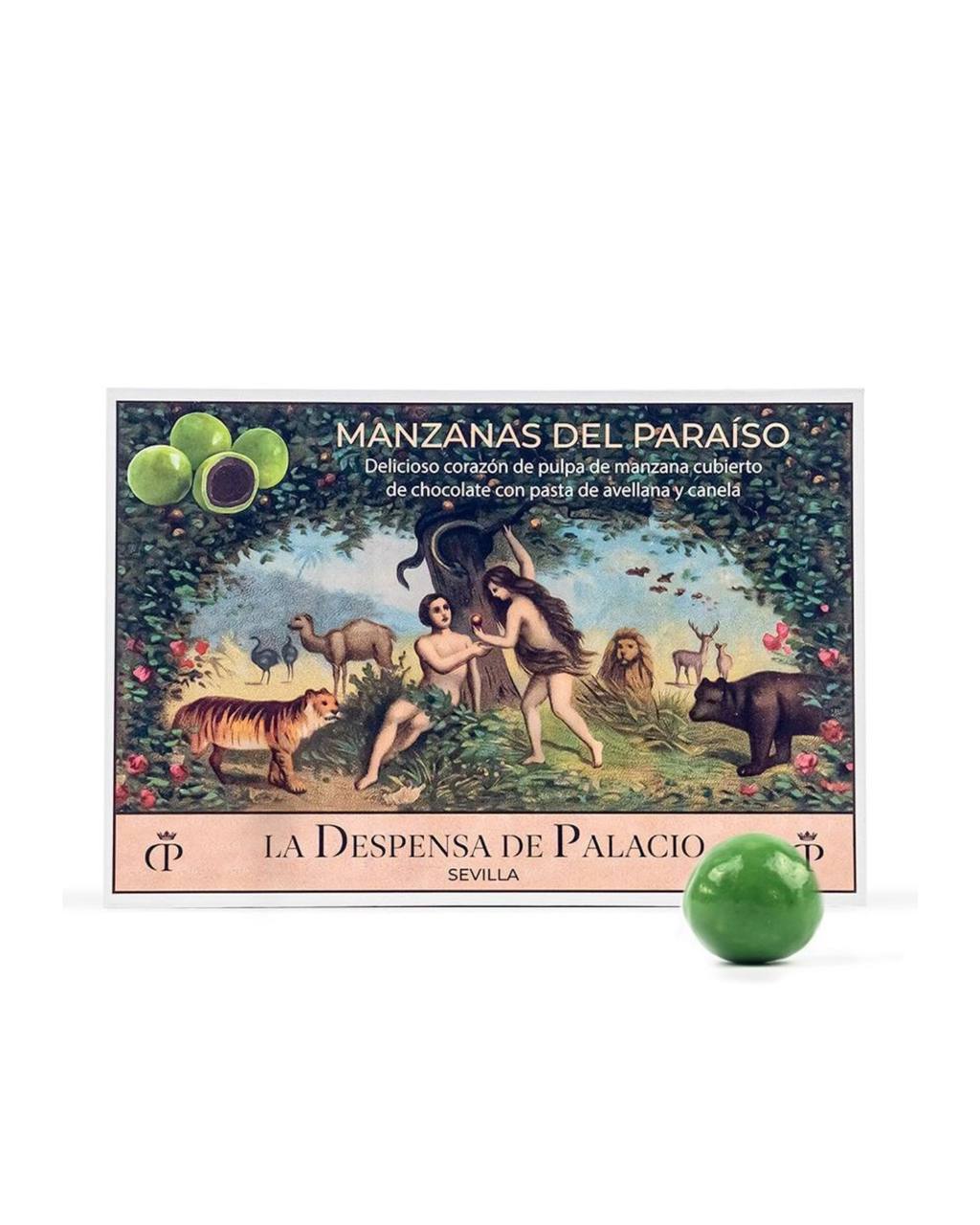 Драже яблочное с фундуком в шоколаде "Райские яблочки" (картон. коробка)