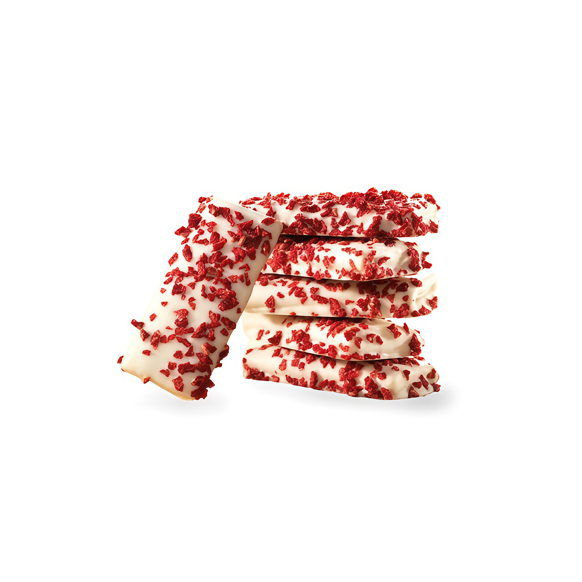 Белоснежный вафельный десерт в шоколаде с малиной 90г