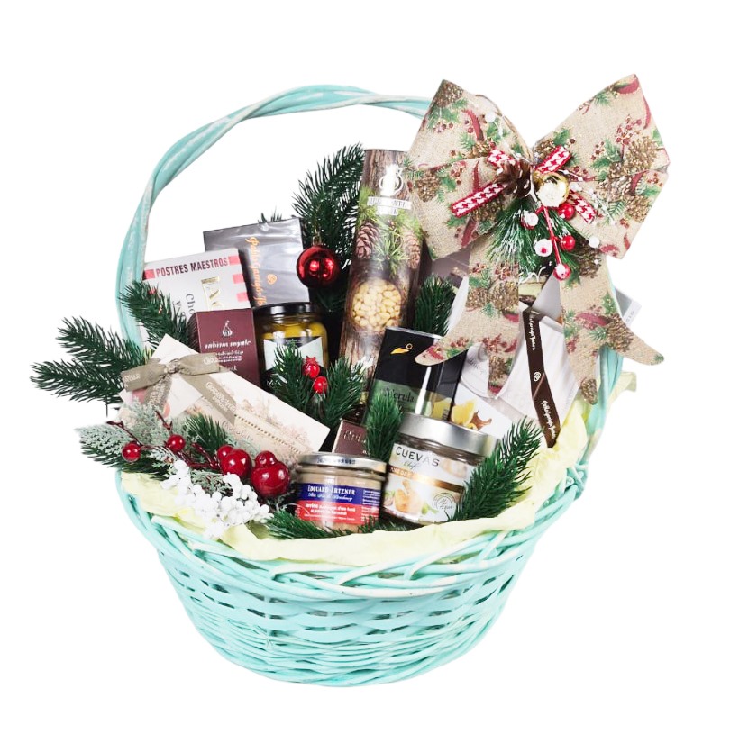 Новогодняя корзина в подарок "Радость мгновений"