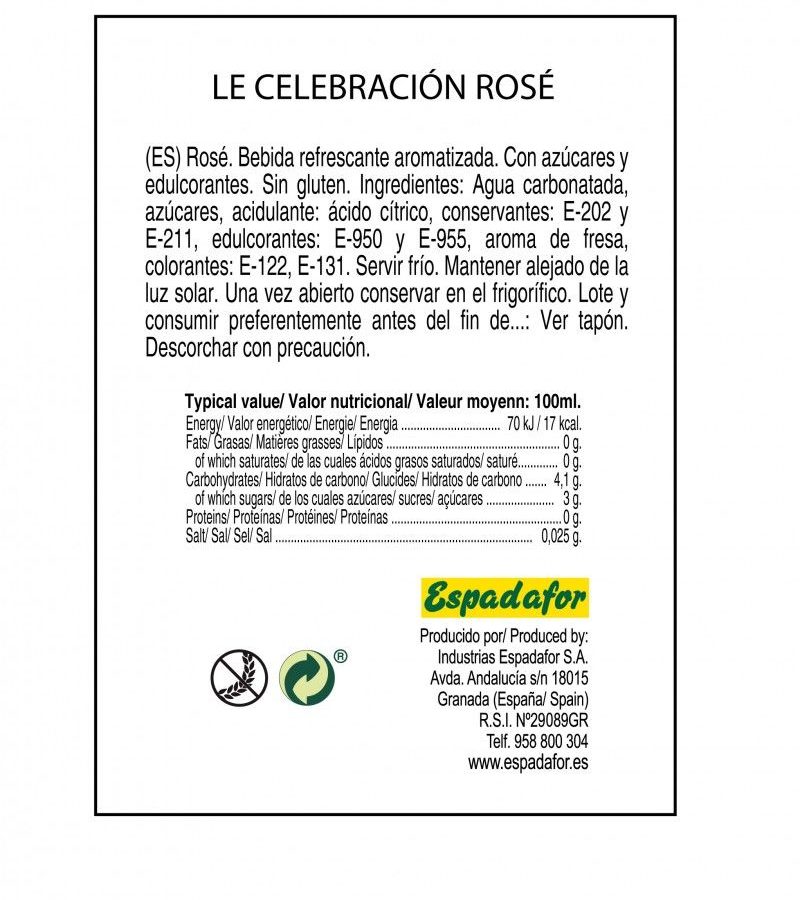 Безалкогольный газированный праздничный напиток Розе