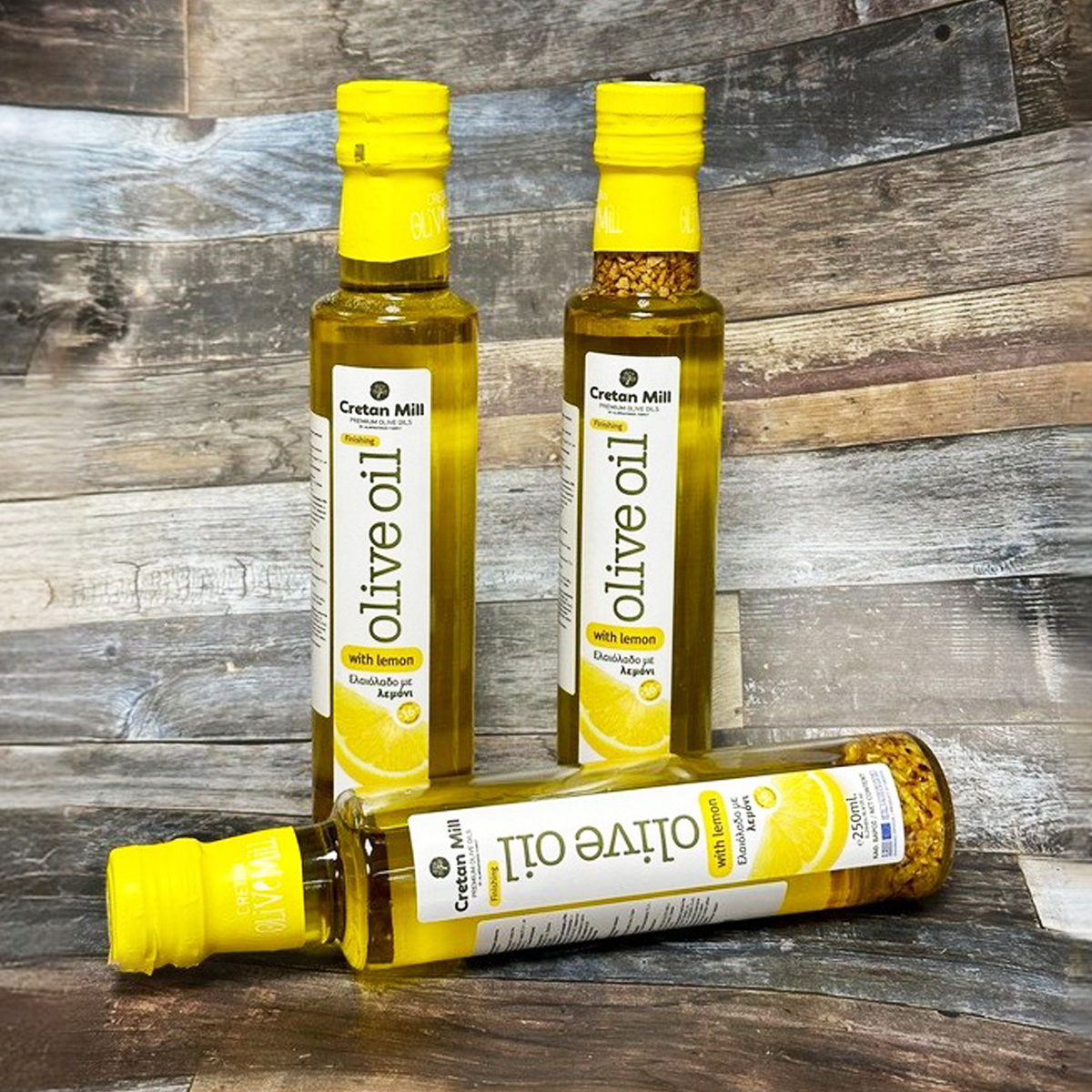 Масло оливковое нерафинированное высшего качества EV с лимоном CRETAN MILL