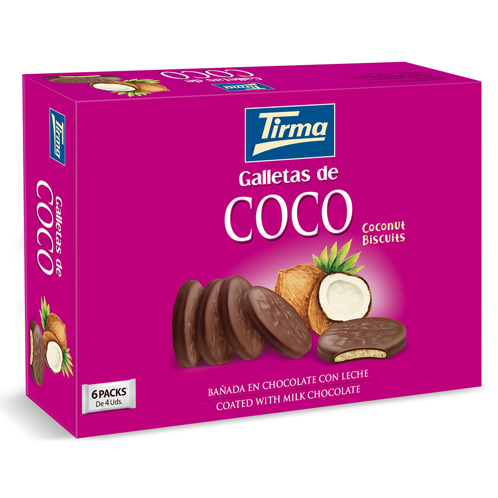 Кокосовое печенье в молочном шоколаде (6 x 33гр)