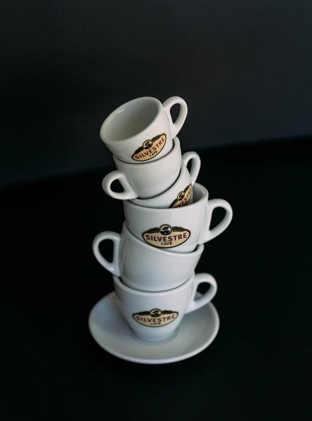 Чашка для кофе с блюдечком с логотипом Café Silvestre
