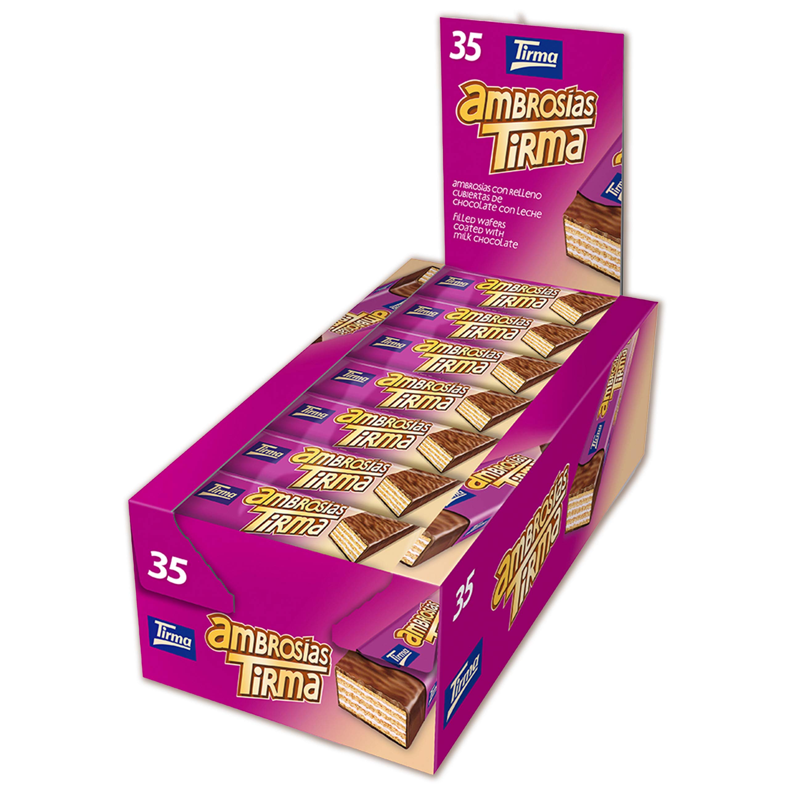 Вафельный батончик в молочном шоколаде с кремовой начинкой (35 х 21,5гр)