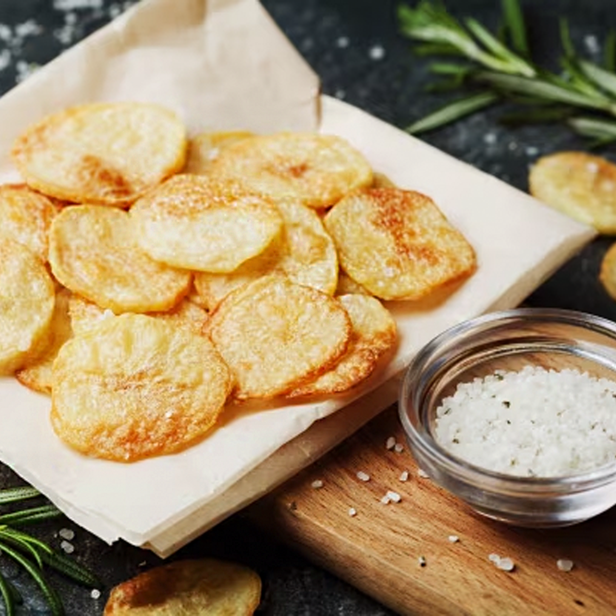 Картофельные чипсы с солью