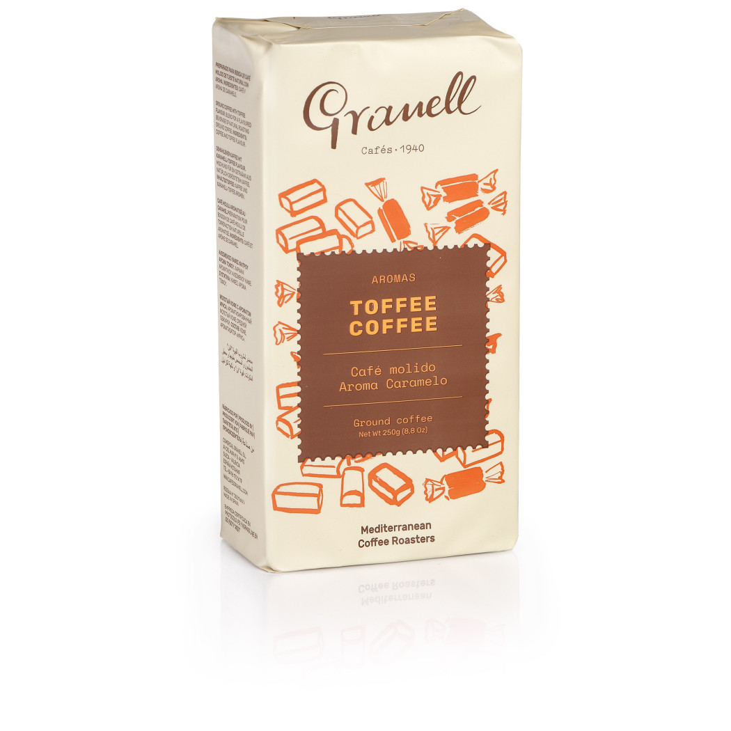 Молотый кофе с ароматом  КАРАМЕЛИ «TOFFEE COFFEE» GRANELL, 250г / Испания
