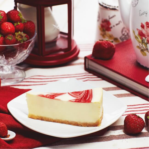 Чизкейк New - York с клубникой суфле творожное