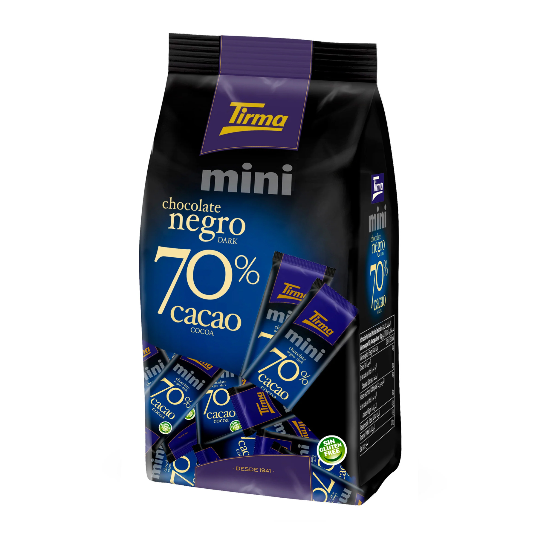 Шоколад Мини - плитки 70% Какао (18 х 10г)