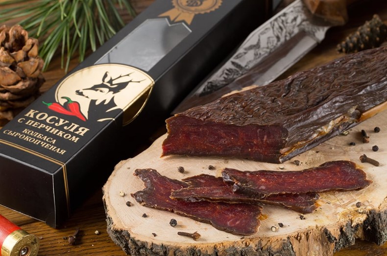 Колбаса из мяса Косули с перчиком