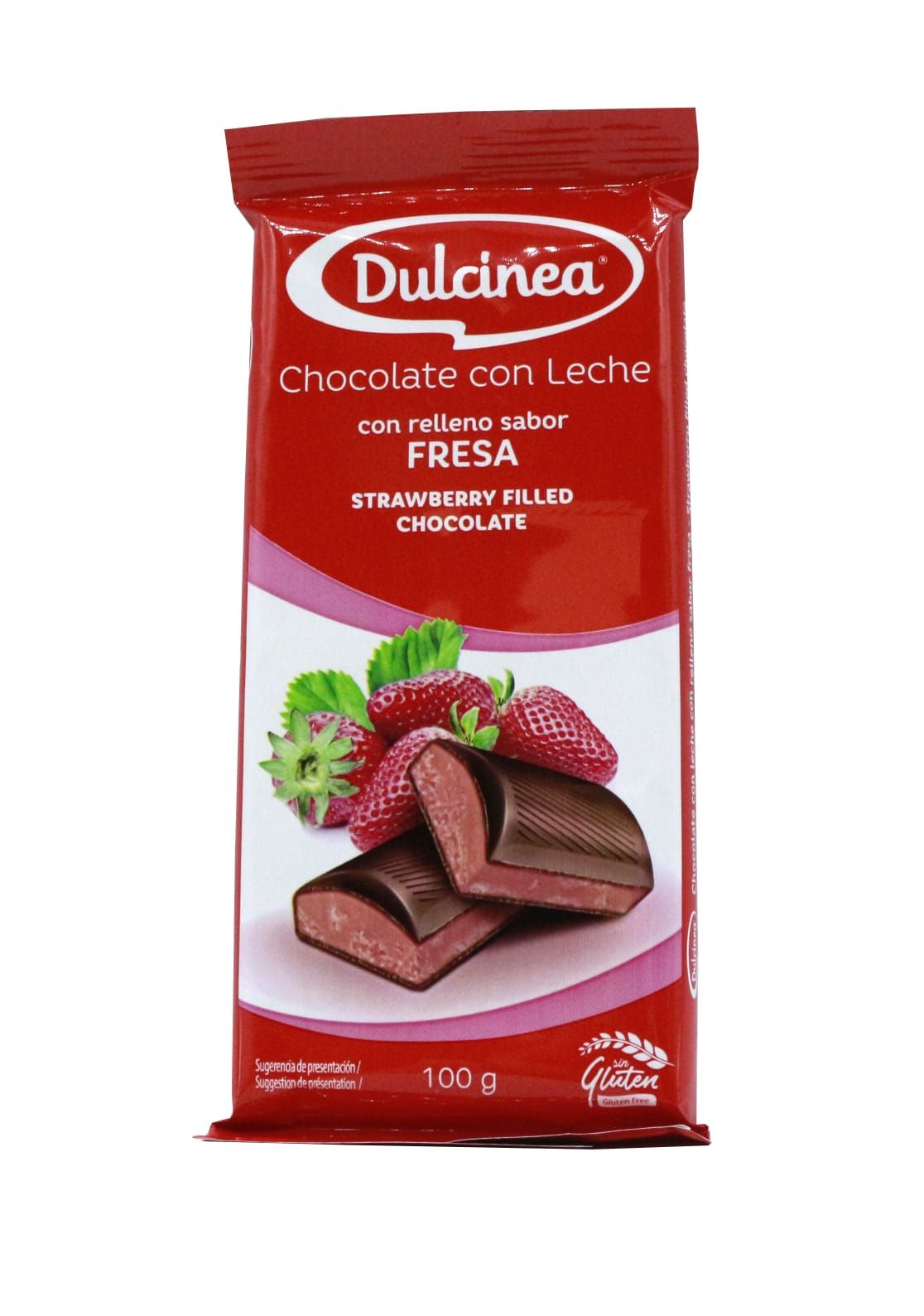 Шоколад Дульсинея с клубничной начинкой 100 г