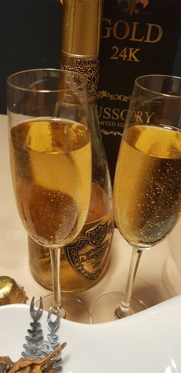 Напиток безалкогольный Золотое игристое вино без алкоголя Премиум Айрен Lussory Gold 24K