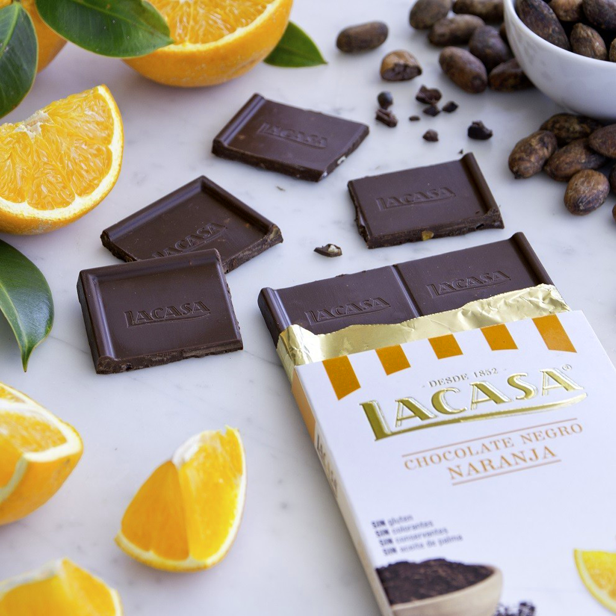 Темный шоколад с засахаренной апельсиновой цедрой 100г