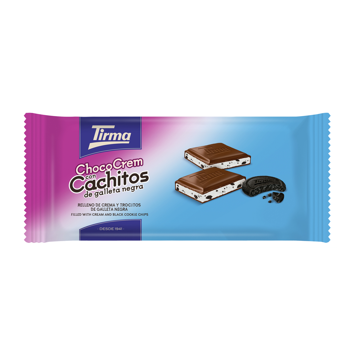 Шоколад молочный с кремовой начинкой и кусочками печенья