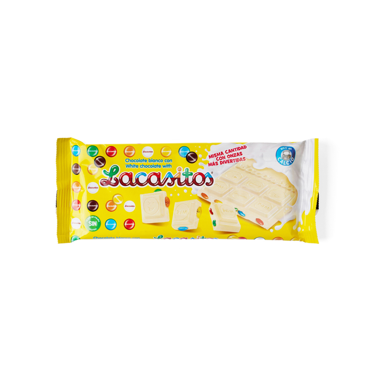 Белый шоколад с драже из молочного шоколада в цветной сахарной глазури 100 гр