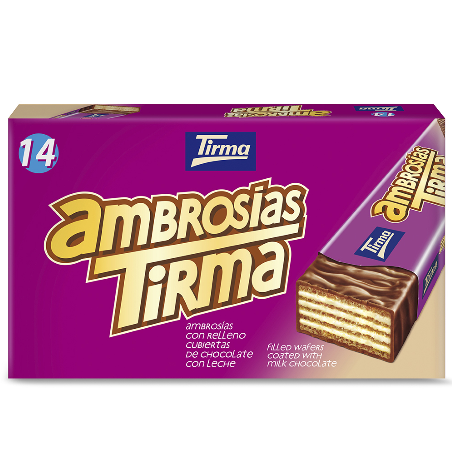 Вафельный батончик в молочном шоколаде с кремовой начинкой (14 х 21,5гр)