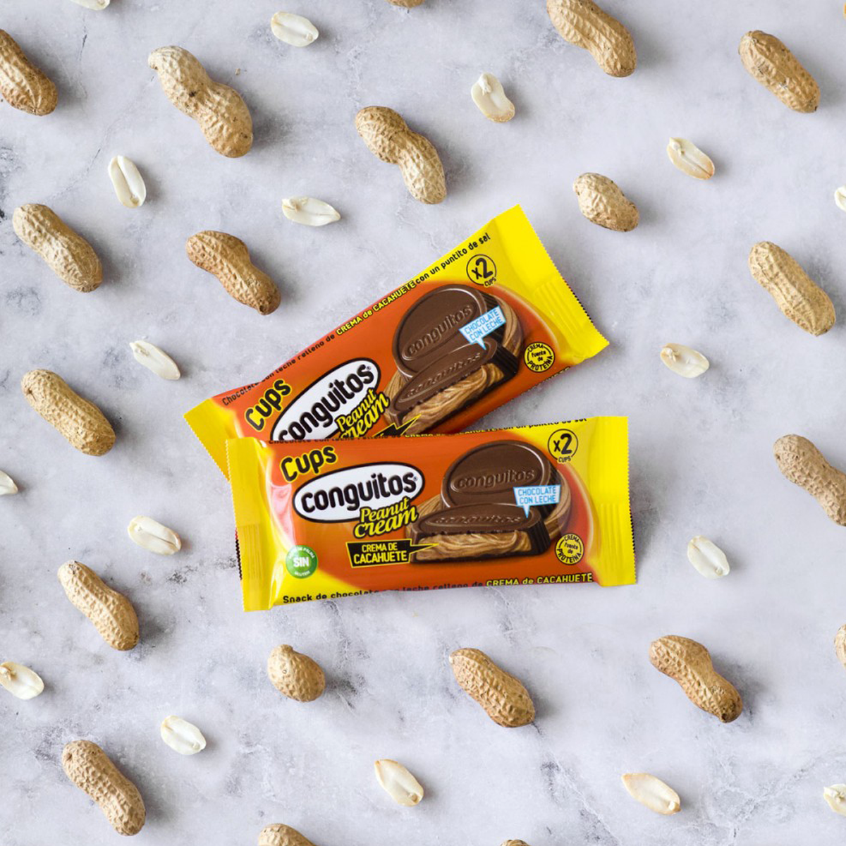 Молочный шоколад с начинкой из арахисового крема 2*17 гр