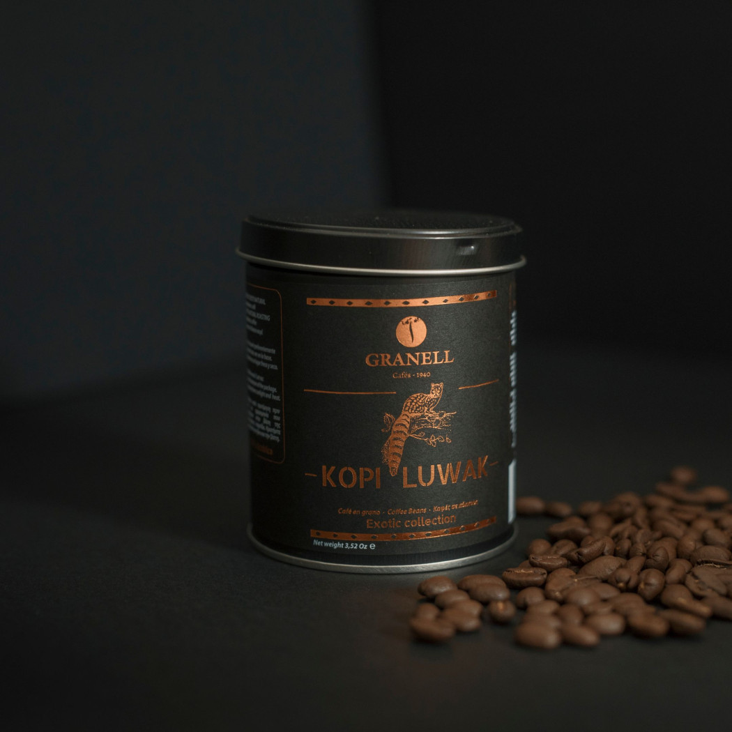 Кофе в зернах Копи Лювак Дикий сбор 100% Арабика GRANELL, 100г / Испания