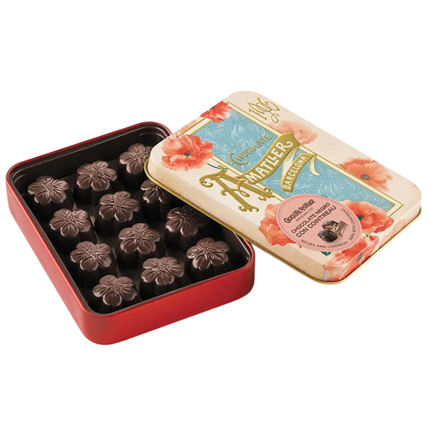 Шоколадные конфеты с Куантро в жестяной банке