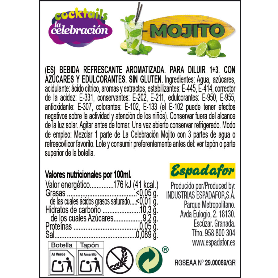 Безалкогольный освежающий праздничный напиток Мохито