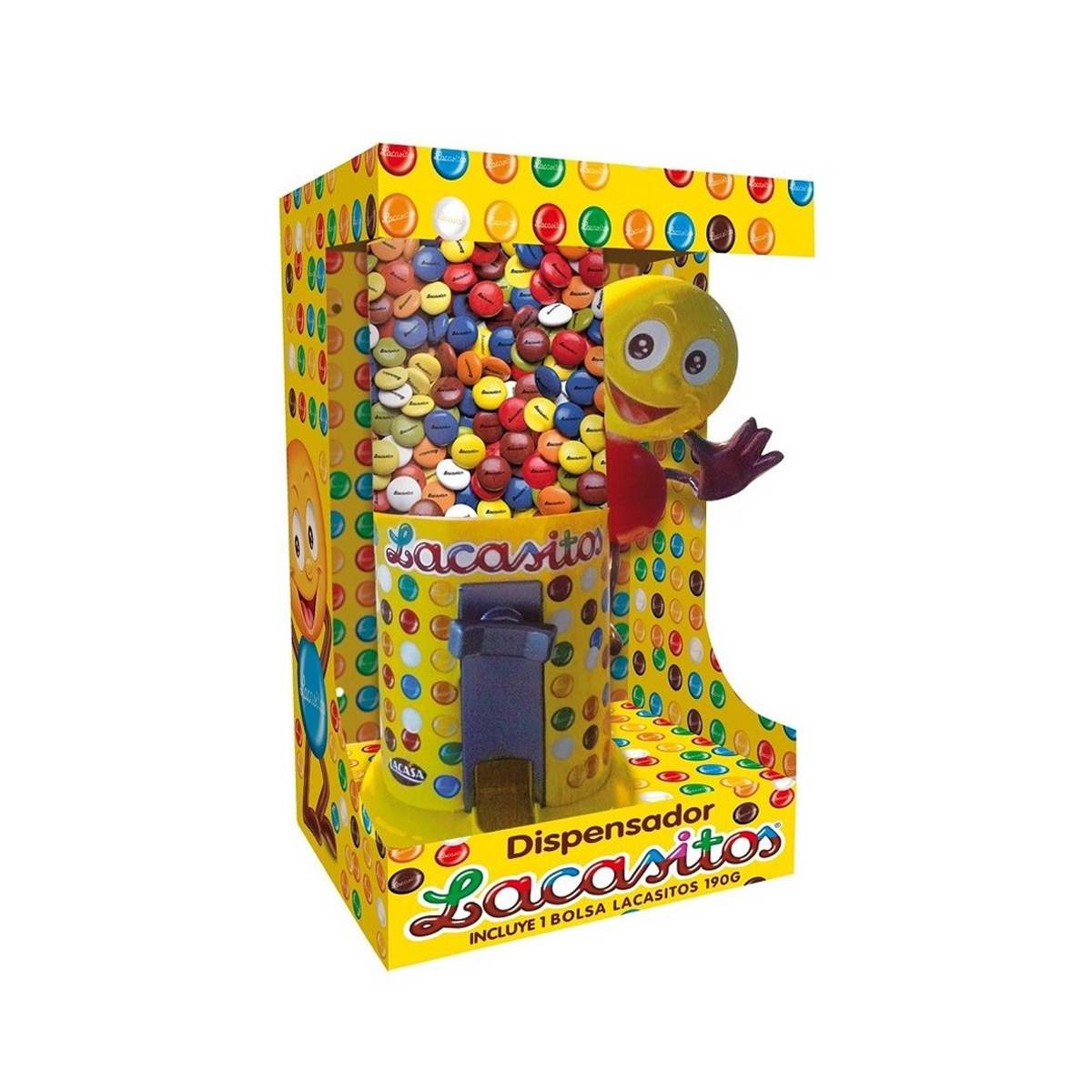 Драже из молочного шоколада в цветной сахарной глазури, Диспенсер и игрушка 150 гр