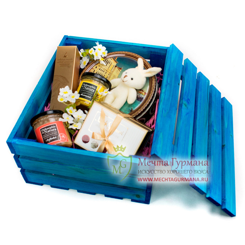 Набор со сладостями и медом "Индиго"