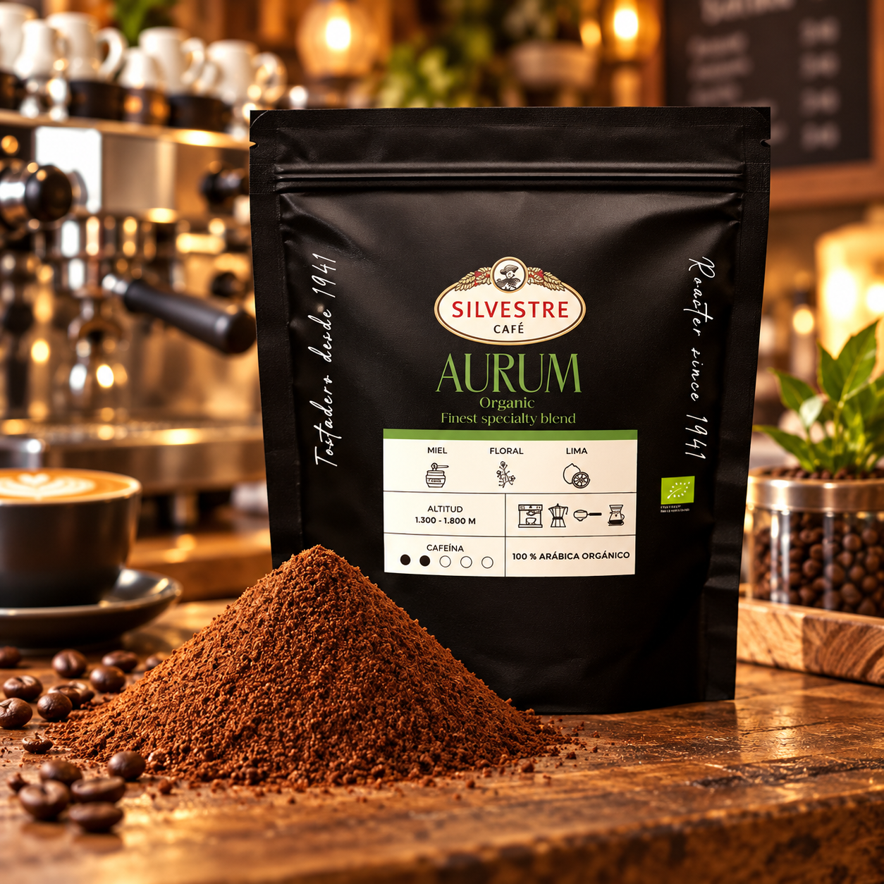 Органический молотый кофе Silvestre AURUM 100% Арабика плантационный Перу, 250 г