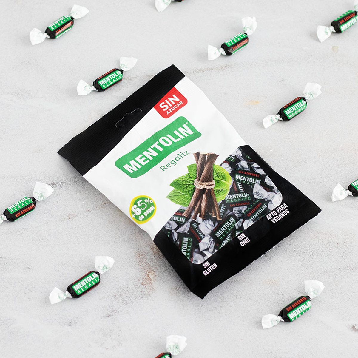 Леденцы без сахара со вкусом солодки с подсластителями 100 гр