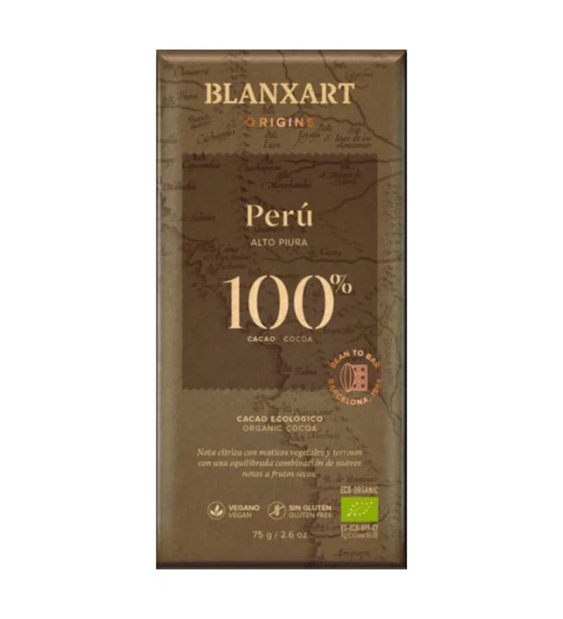 Органический плантационный шоколад Перу 100% 75 г