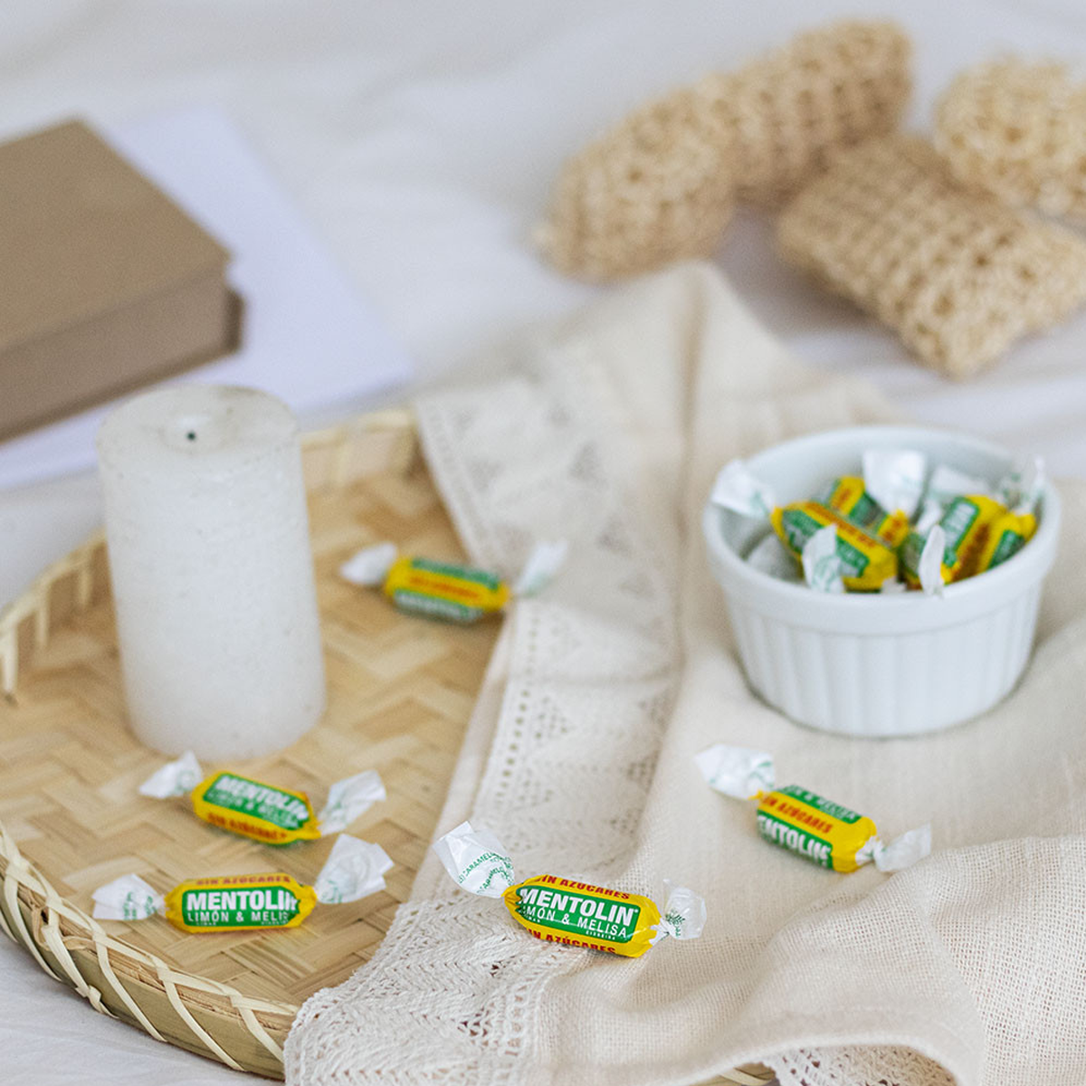 Леденцы без сахара со вкусом лимона и мелиссы на подсластителе 100 гр