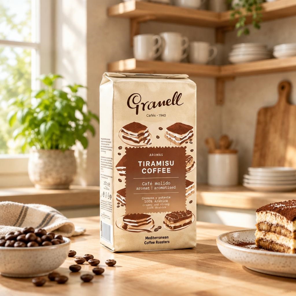Молотый кофе с ароматом ТИРАМИСУ GRANELL, 250г / Испания