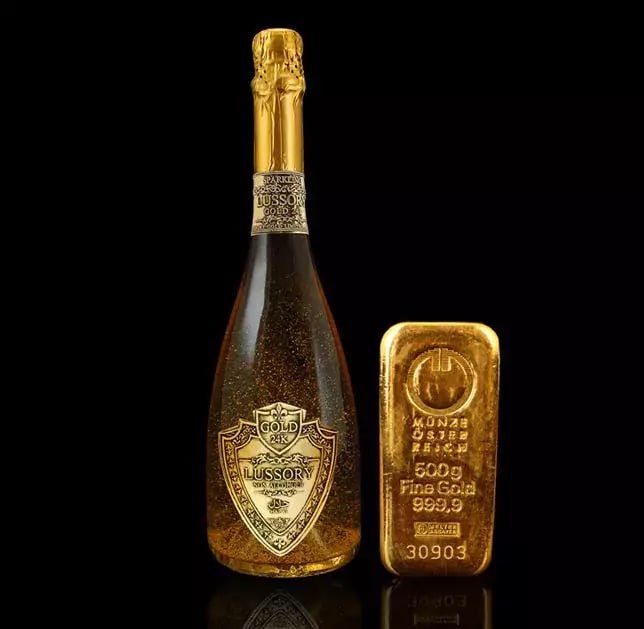 Напиток безалкогольный Золотое игристое вино без алкоголя Премиум Айрен Lussory Gold 24K