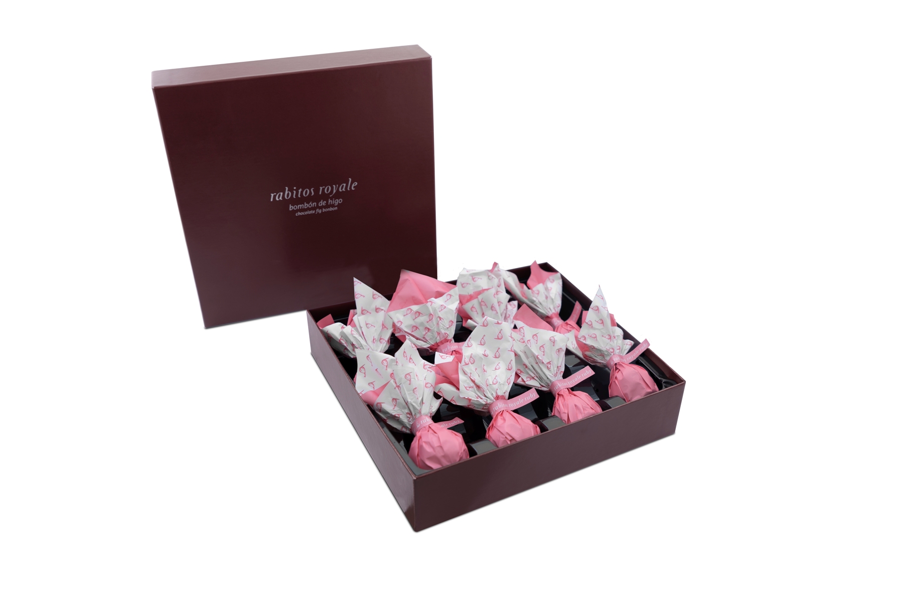 Инжир в шоколаде с трюфельным кремом и ликёром Marc de Cava Ruby Rabitos Royale №8