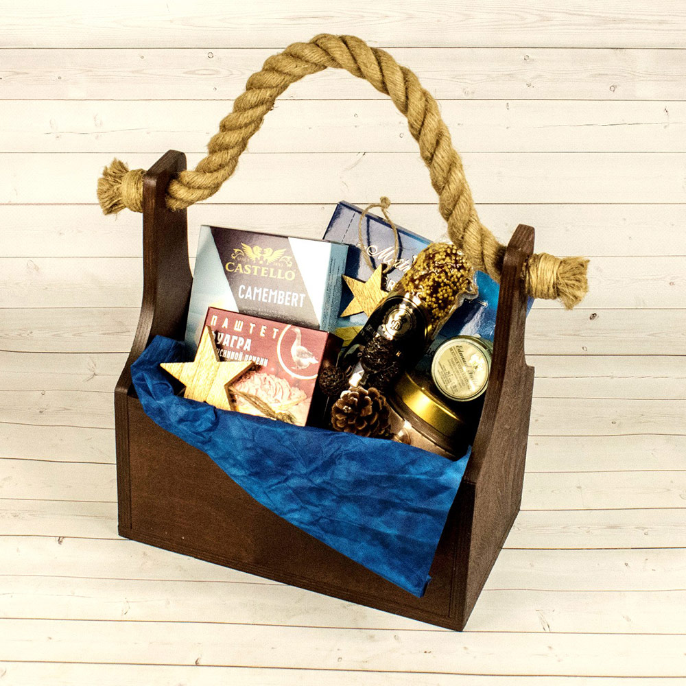 Мужская корзина деликатесов "Аквамарин"